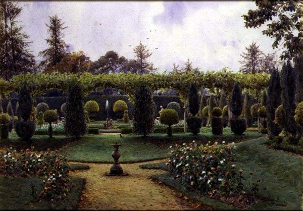 Gray Day, Brockenhurst, Hampshire (akvarel) od Ernest Arthur Rowe