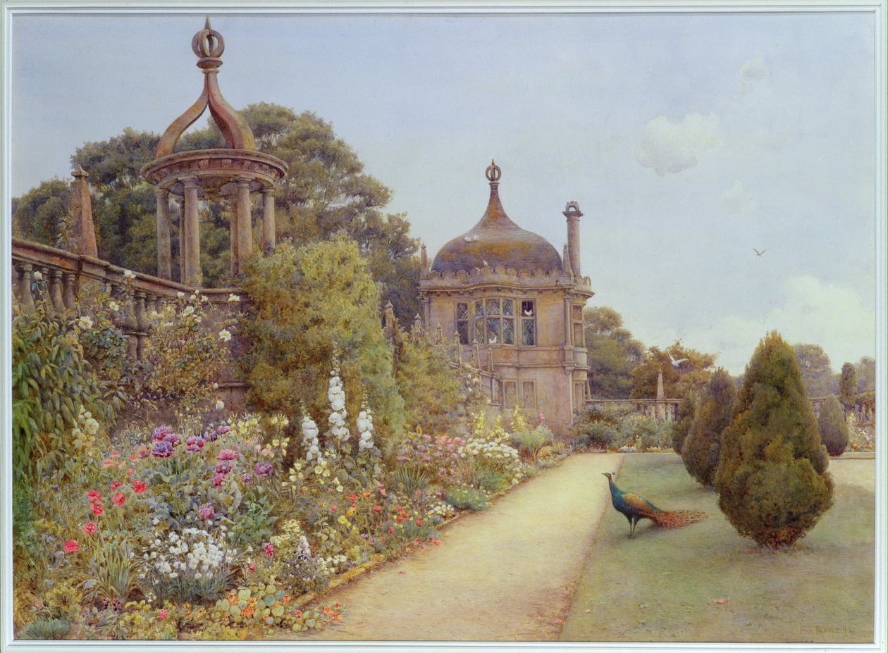 Zahrady v Montacute, Somerset od Ernest Arthur Rowe