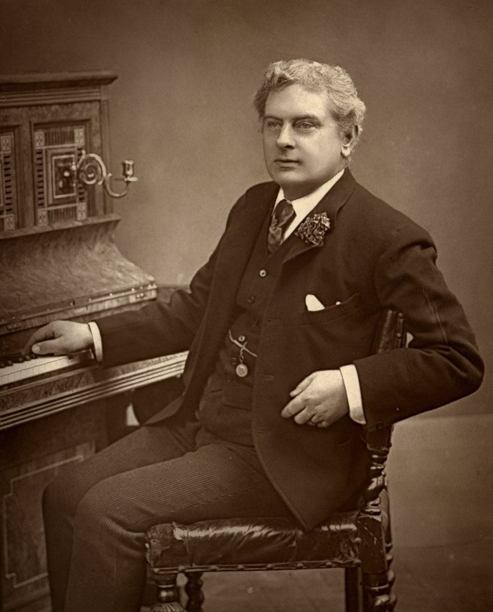Arthur Cecil , britský herec, komik, dramatik a divadelní manažer 1887. od Ernest Barraud
