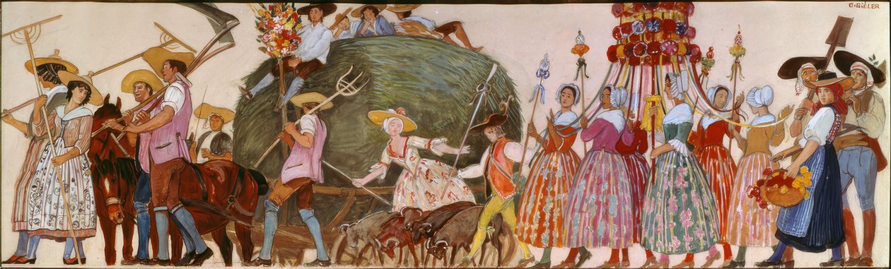Procesí, Vůz se senem od Ernest Bieler