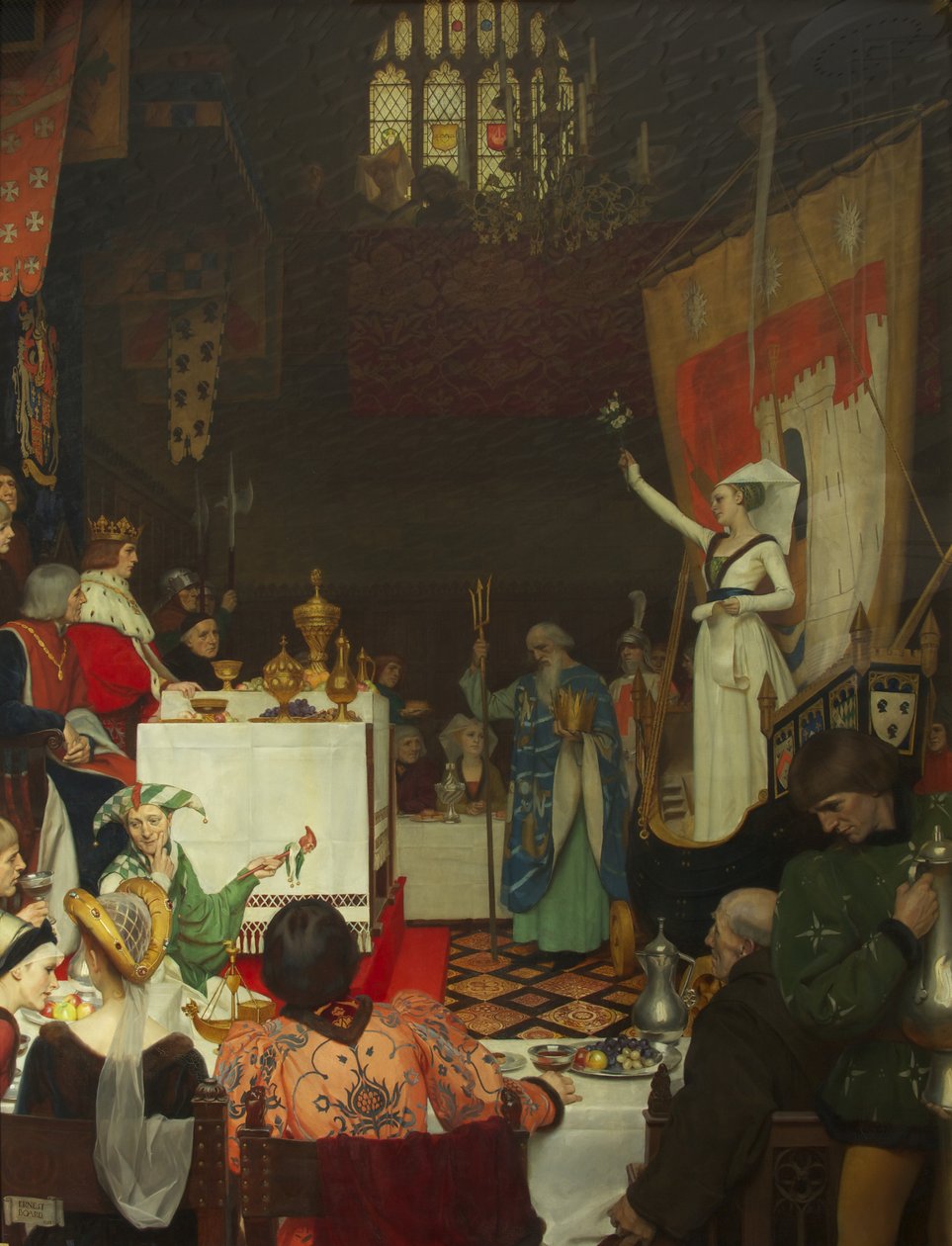 Edwarda IV. baví William Canynges ve svém domě v Redcliff Street od Ernest Board