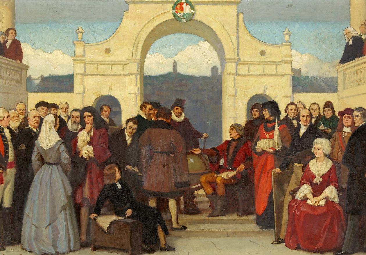 Náčrt pro „Někteří, kteří proslavili Bristol“, kolem roku 1928 (olej na plátně) od Ernest Board