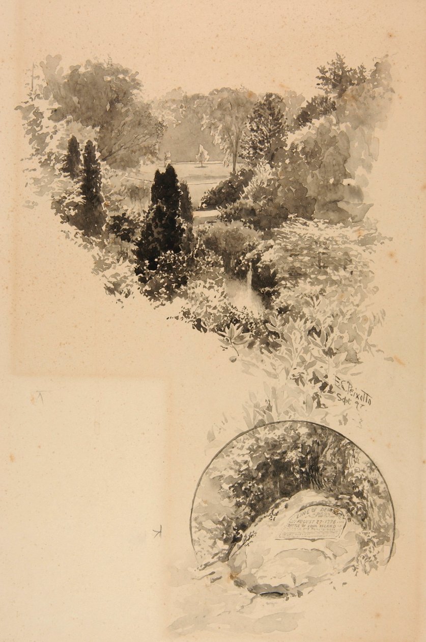 Battle Pass, Prospect Park, místo bitvy o Long Island od Ernest C. Peixotto