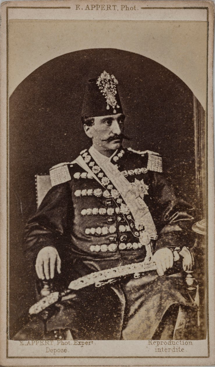 Portrét Nasser al-Din Shah Qajar 1831-1896, císař Persie, s. 1870. od Ernest Charles Appert