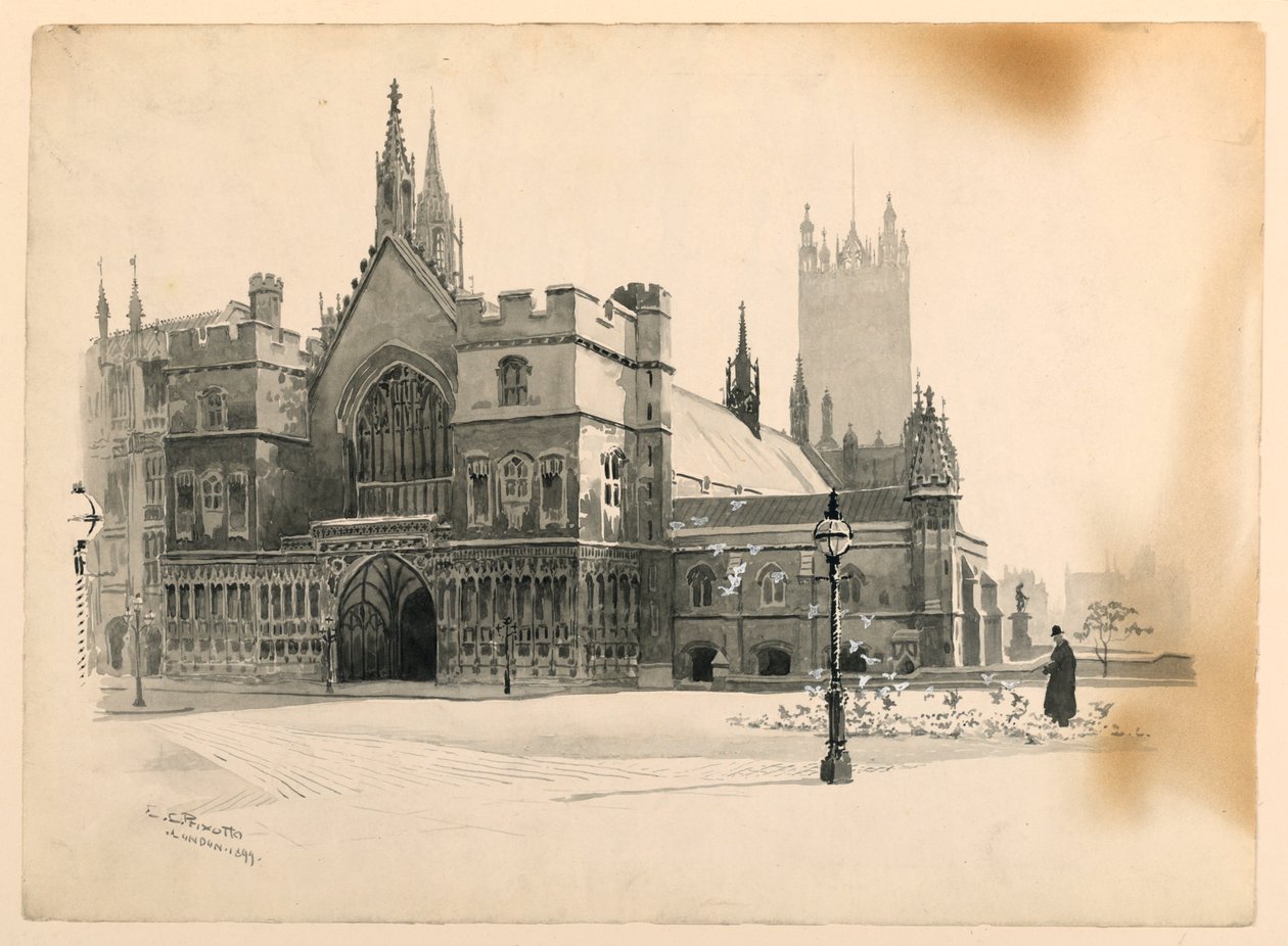Exteriér Westminster Hall od Ernest Clifford Peixotto