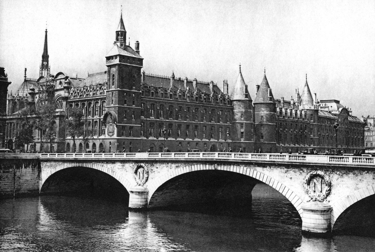 Pohled na Soudní dvůr a Pont Neuf od řeky Seiny, Paříž, 1931. od Ernest Flammarion