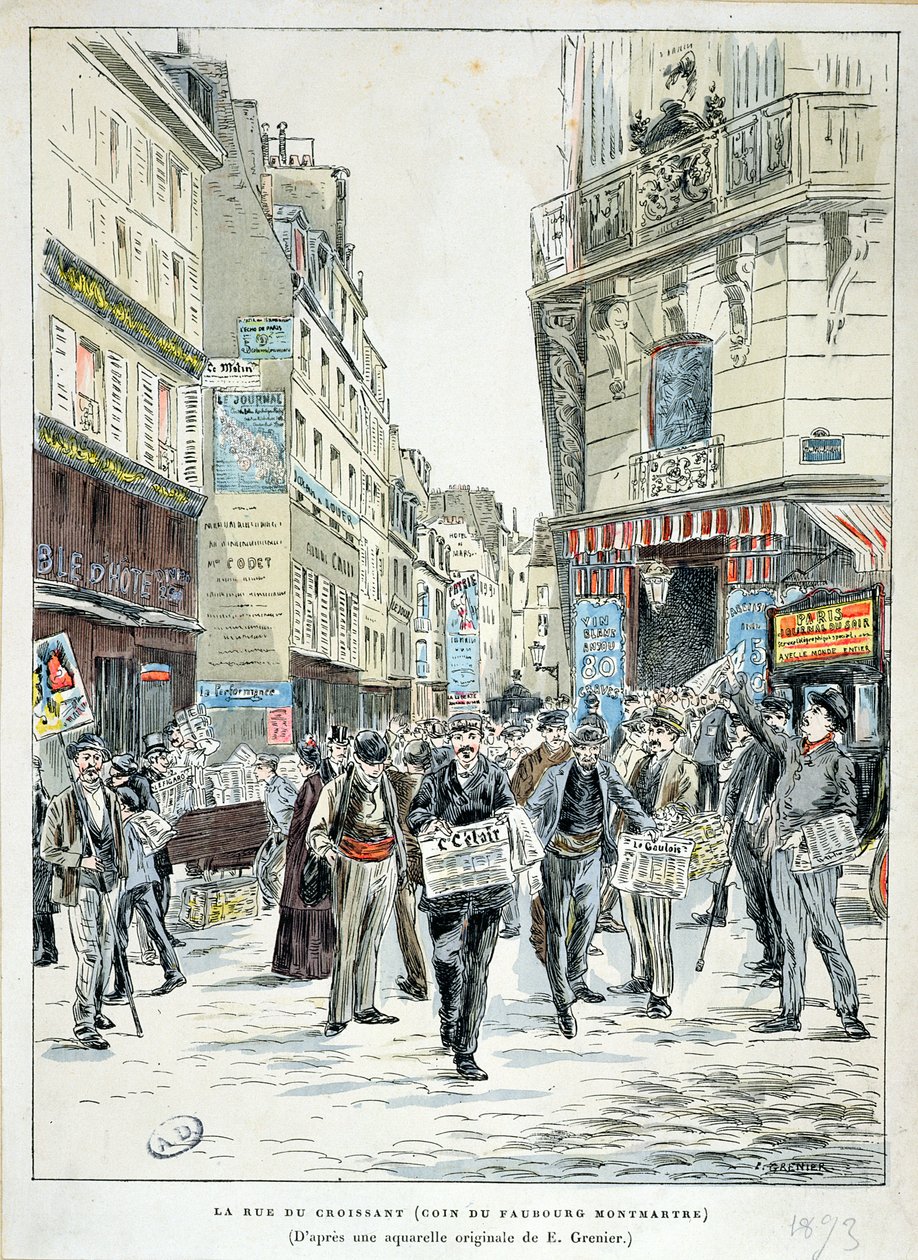 Pohled na Rue de Croissant v 11. pařížském obvodu, 1893 od Ernest Grenier