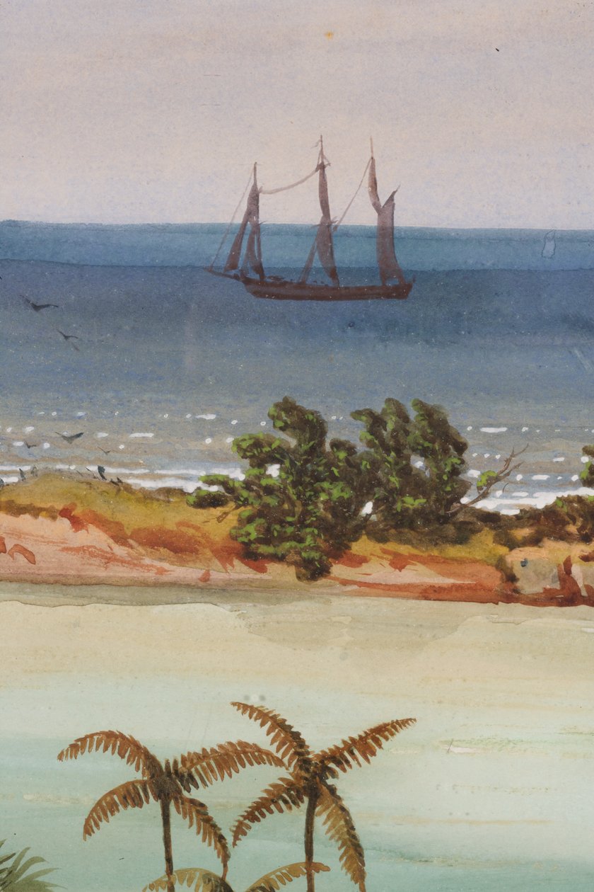 Detail Triptychu atolu, 1871 wc na papíře od Ernest Henry Griset