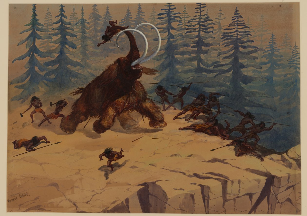 Vlněný mamut, 1871 od Ernest Henry Griset