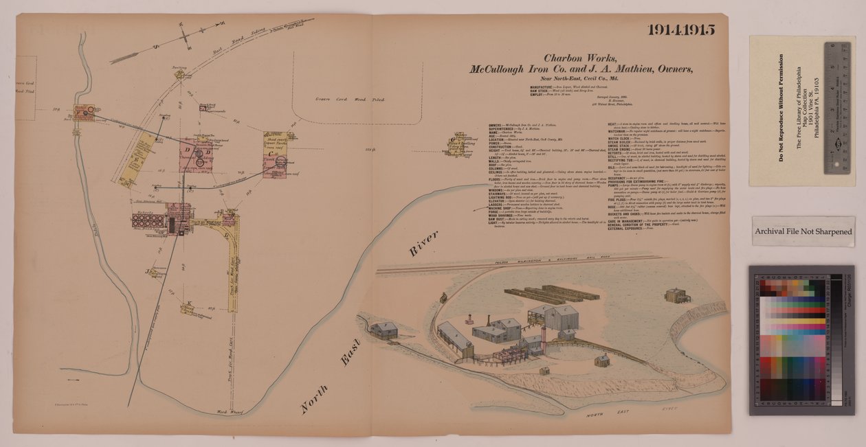 Charbon Works, Maryland, Hexamer General Surveys, 1885 od Ernest Hexamer