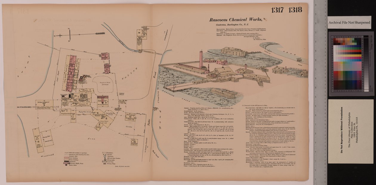Svazek 14, Rancocas Chemical Works, Hexamer General Surveys, Burlington, New Jersey, 1878 od Ernest Hexamer