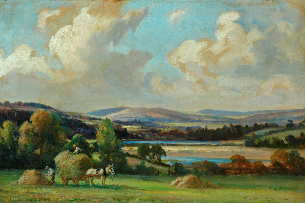 Výroba sena v Yorkshire (olej na plátně) od Ernest Higgins Rigg