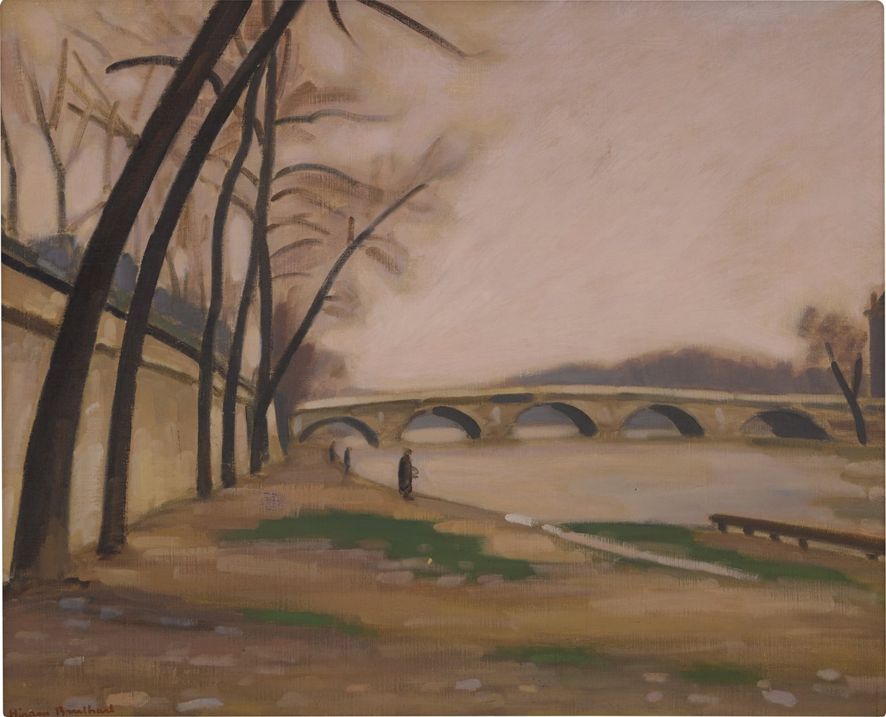 Břehy Seiny v Paříži, kolem 1920-30 (olej na plátně) od Ernest Hiram Brülhart