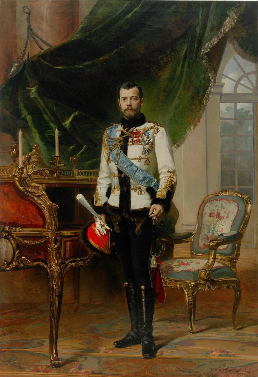 Portrét císaře Mikuláše II 1868-1918, 1896 od Ernest Karlovich Liphart