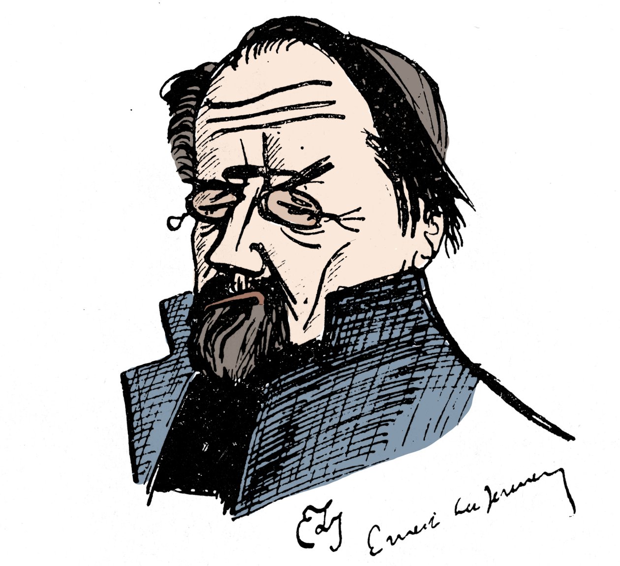 Portrét Emila Zoly (1840-1902) od Ernesta La Jeunesse (1874-1917). od Ernest La Jeunesse
