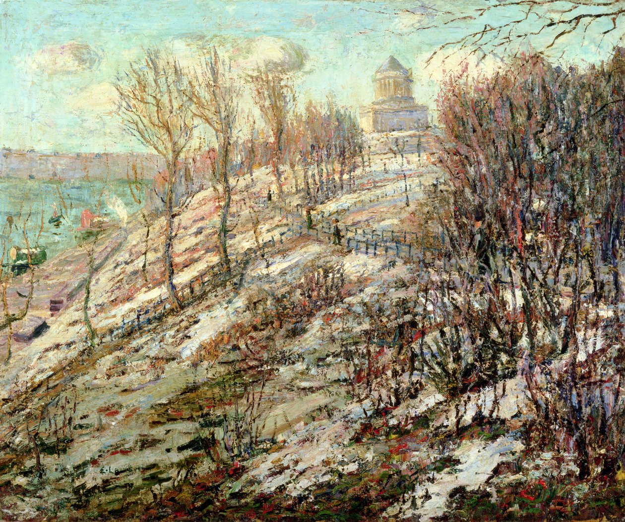 Grantova hrobka, New York National Monument, Winter (olej na plátně) od Ernest Lawson