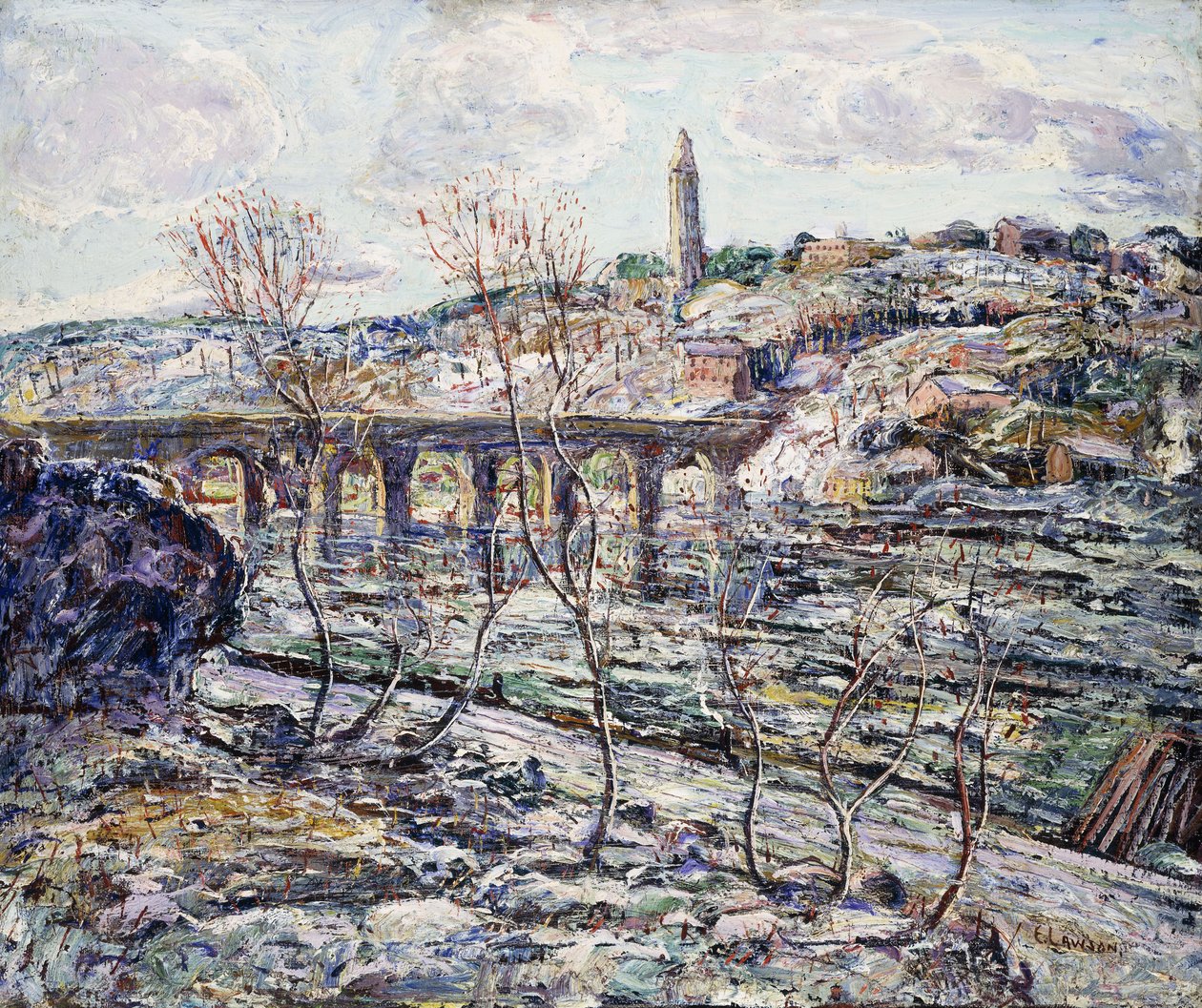 Harlem River Bridge od Ernest Lawson
