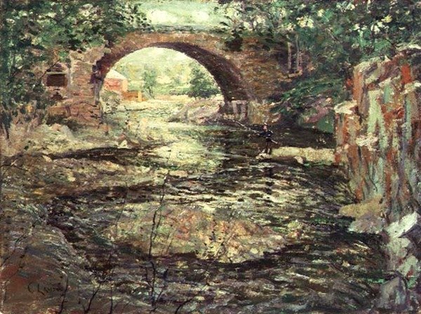 Starý kamenný most (olej na plátně) od Ernest Lawson