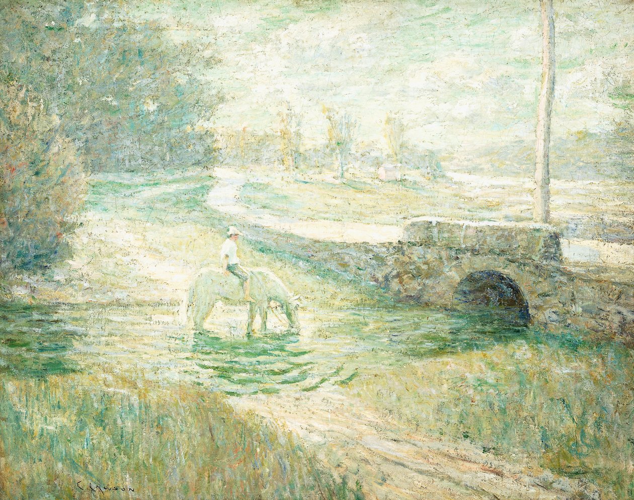 Bílý kůň od Ernest Lawson