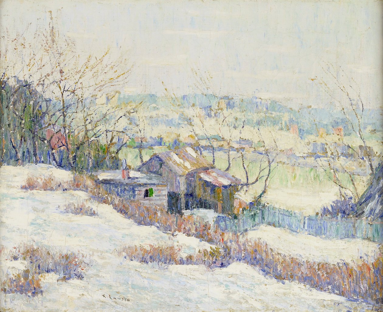 Horní tok řeky Harlem od Ernest Lawson