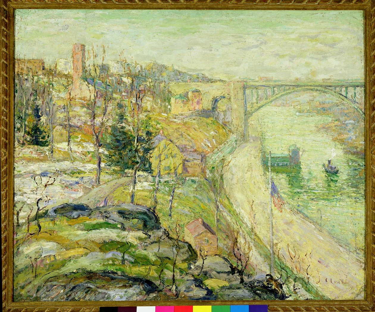 Washington Bridge, New York City, c.1915-25 (olej na plátně) od Ernest Lawson