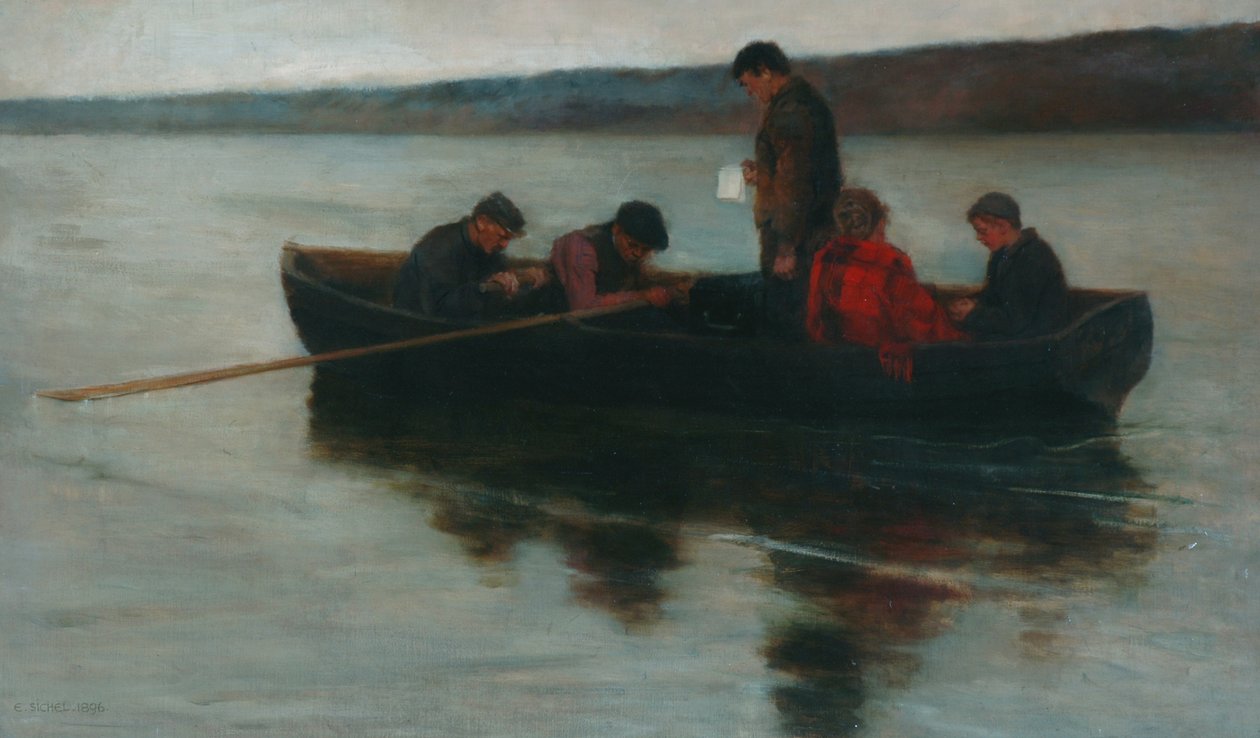Pohřeb dítěte na Vysočině, 1896 od Ernest Leopold Sichel
