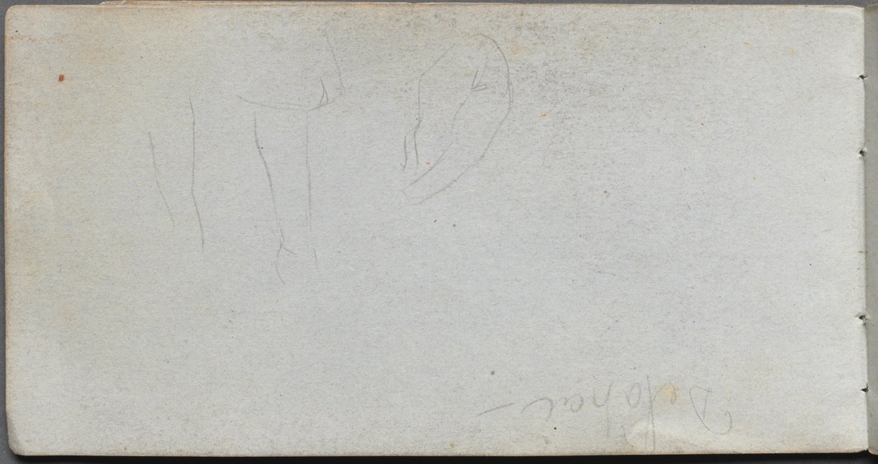 Náčrtník, strana 02: Studie nohou. od Jean Louis Ernest Meissonier