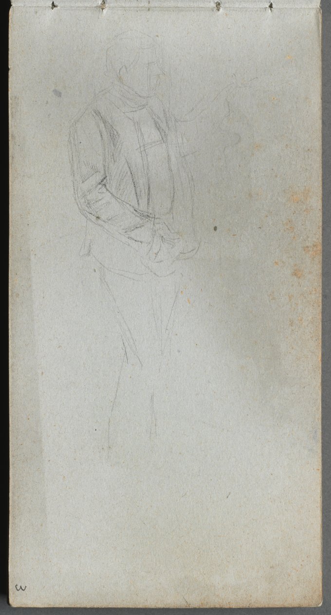 Náčrtník, strana 03: Studie obrázku. od Jean Louis Ernest Meissonier