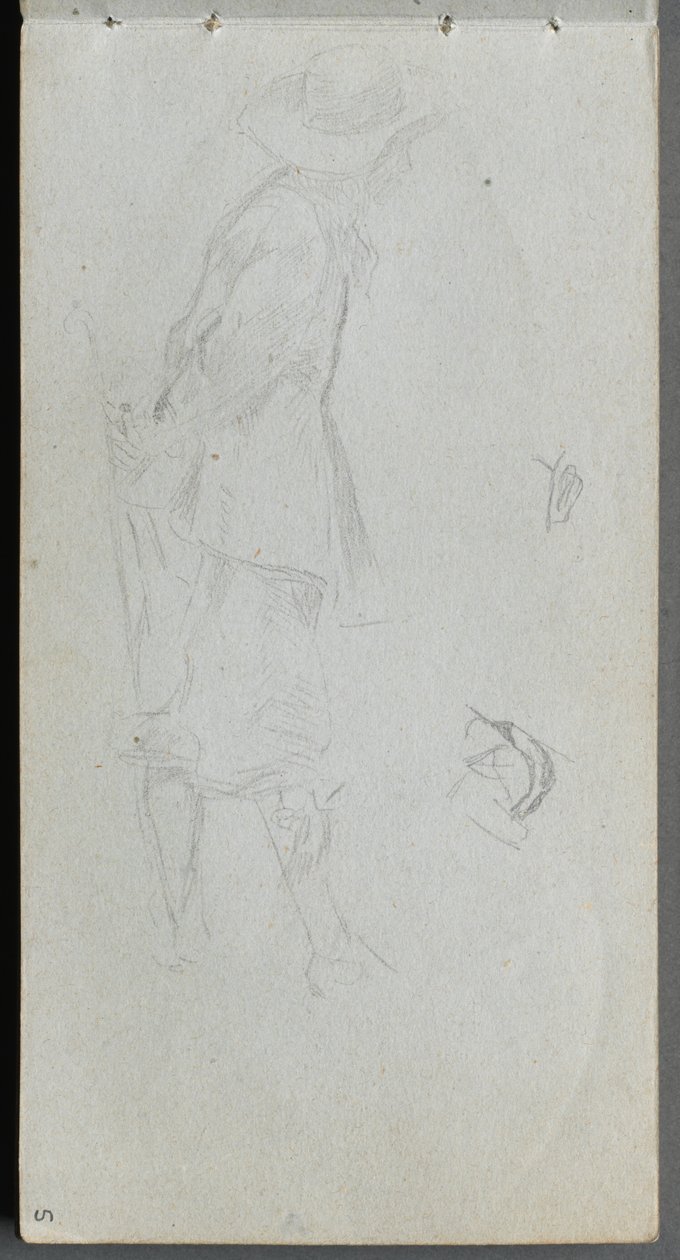 Náčrtník, strana 05: Studie obrázku. od Ernest Meissonier