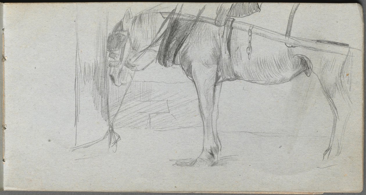 Skicář, strana 06: Studie koně od Ernest Meissonier