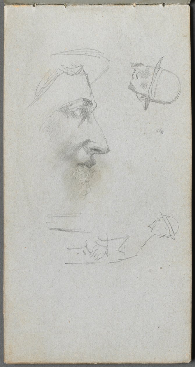 Náčrtník, strana 14: Obrázky. od Jean Louis Ernest Meissonier