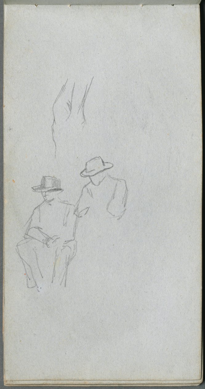 Náčrtník, strana 32: Studie obrázků. od Jean Louis Ernest Meissonier