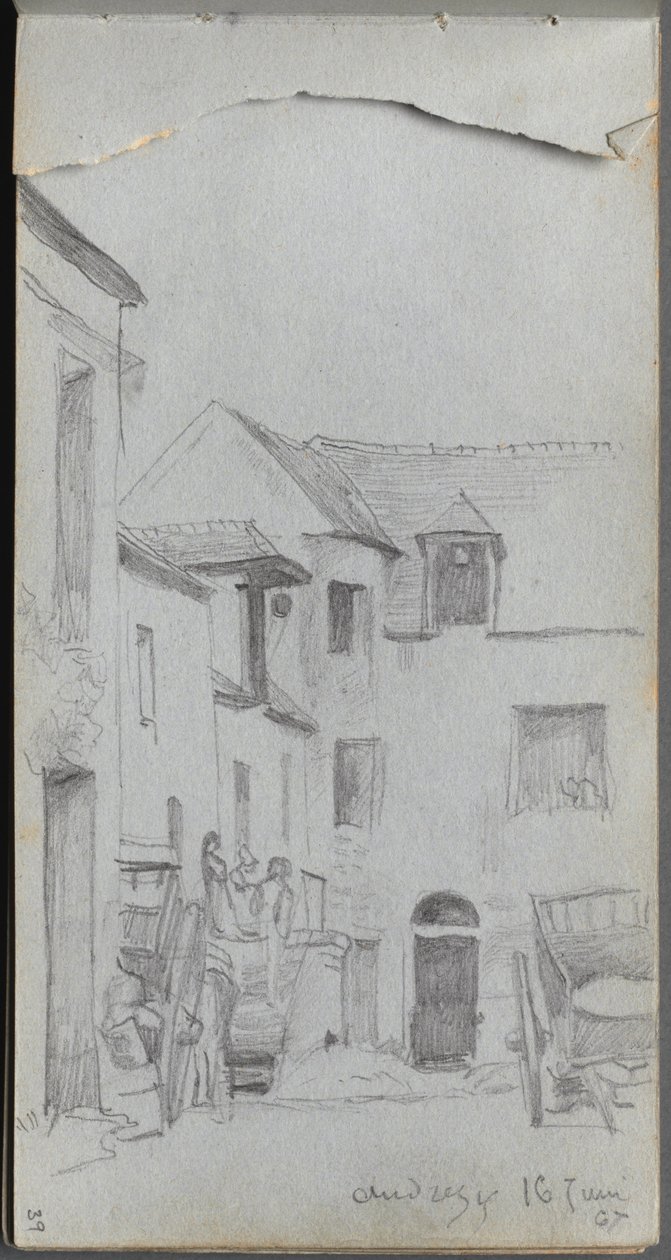 Skicák, strana 39: Uliční scéna od Ernest Meissonier