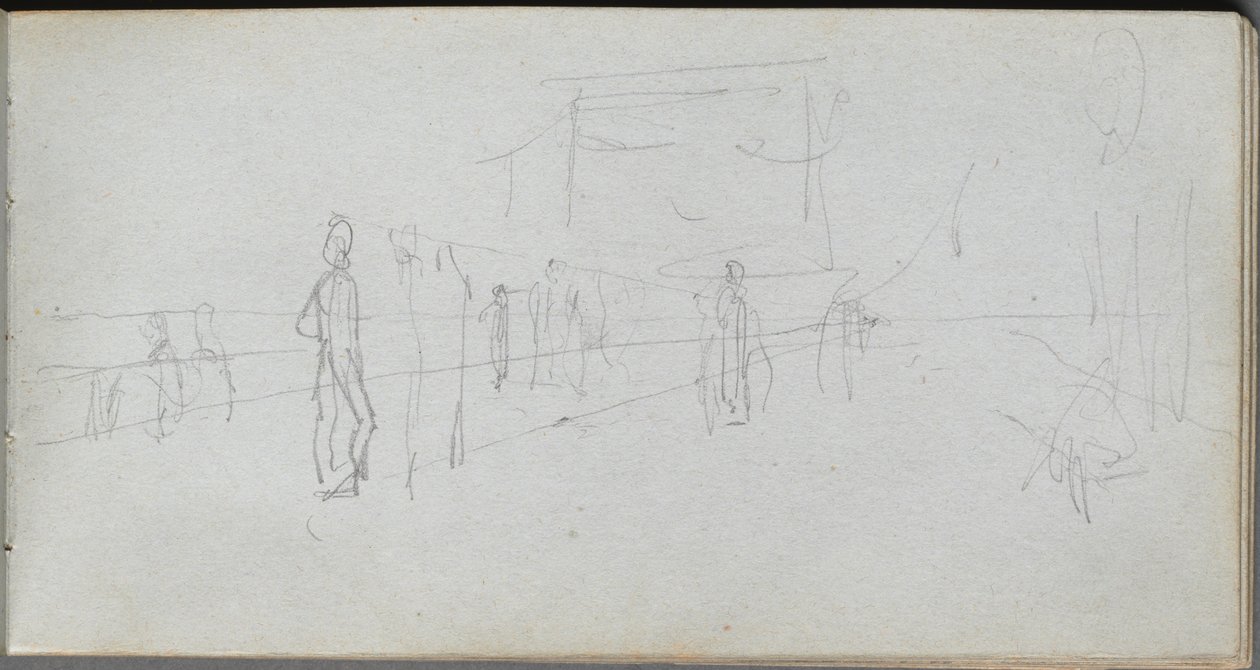 Skicák, strana 40: Perspektivní studie od Ernest Meissonier