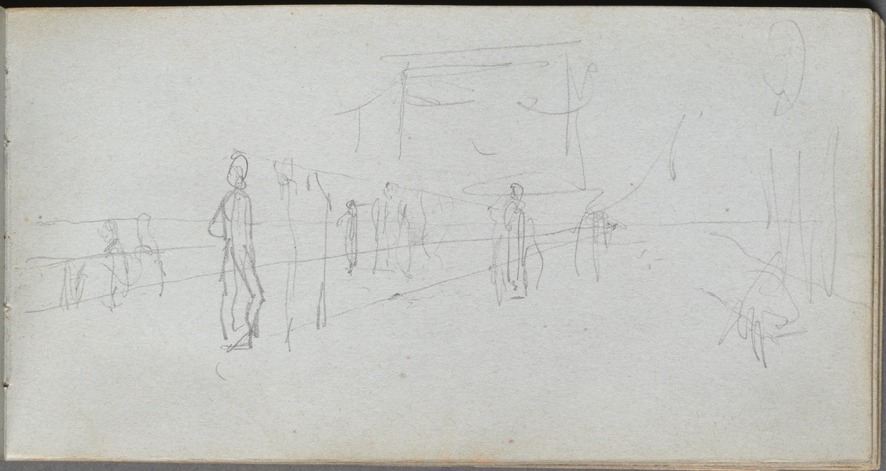 Sketchbook, strana 40: Perspektivní studie. od Jean Louis Ernest Meissonier