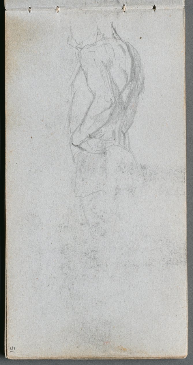 Náčrtník, strana 51: Studie obrázku. od Jean Louis Ernest Meissonier