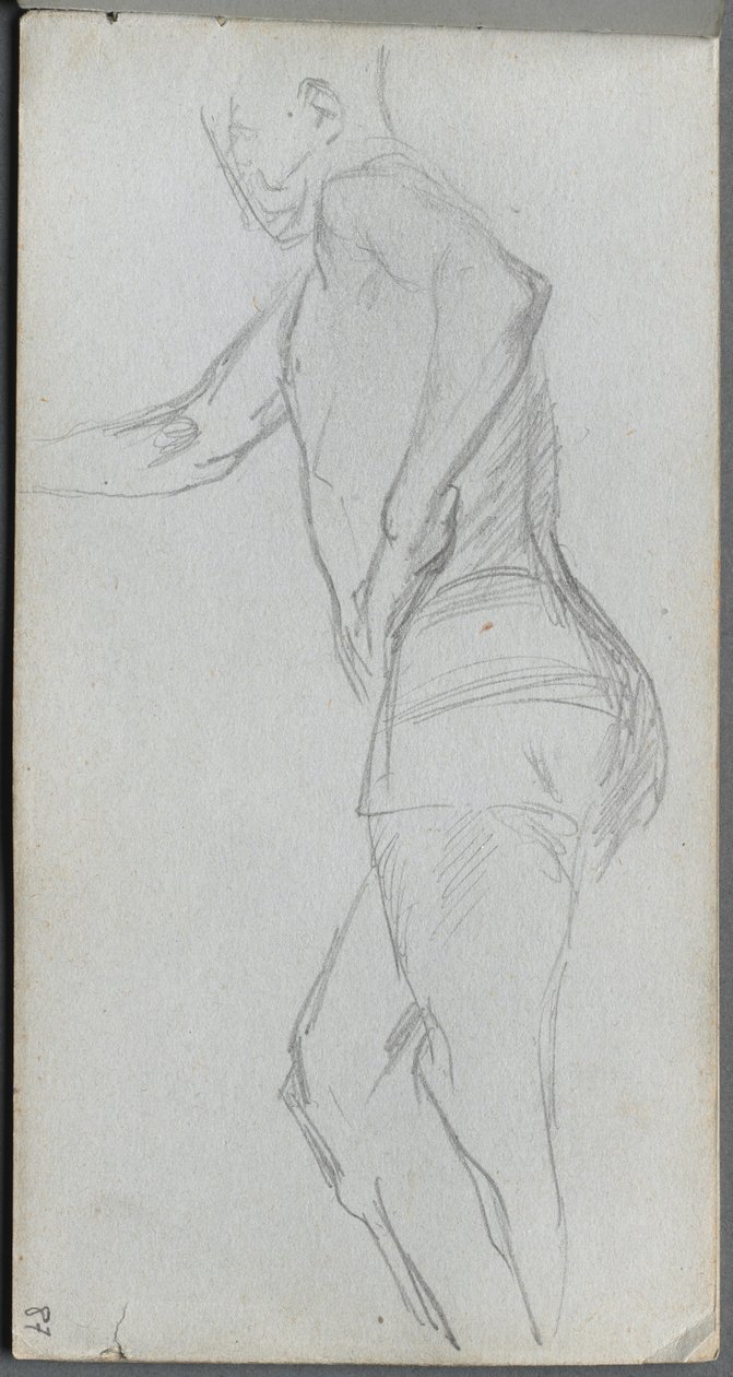 Náčrtník, strana 87: Studie obrázku. od Jean Louis Ernest Meissonier