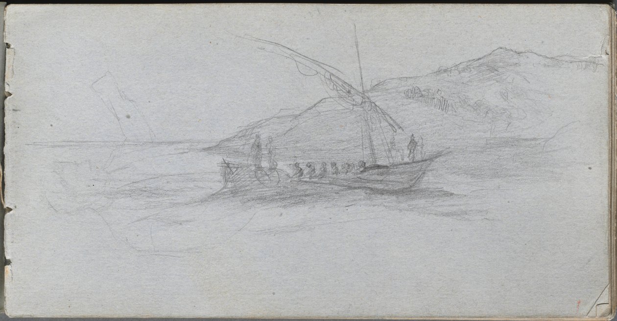 Sketchbook, strana 88: Seascape and Figure od Ernest Meissonier