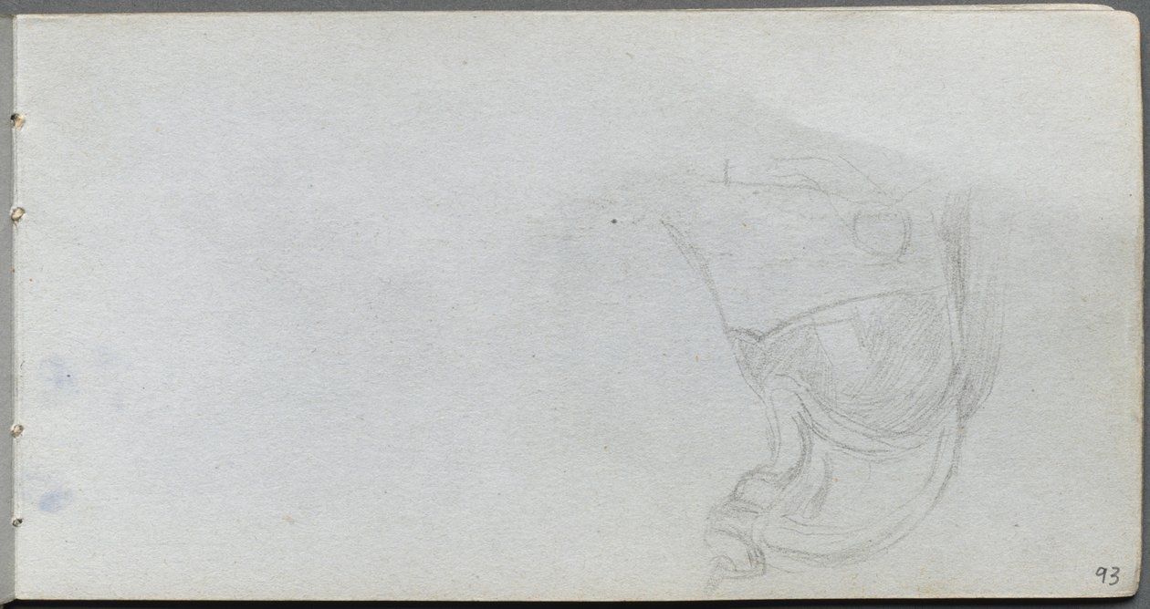 Skicák, strana 93: Studie sedla od Ernest Meissonier