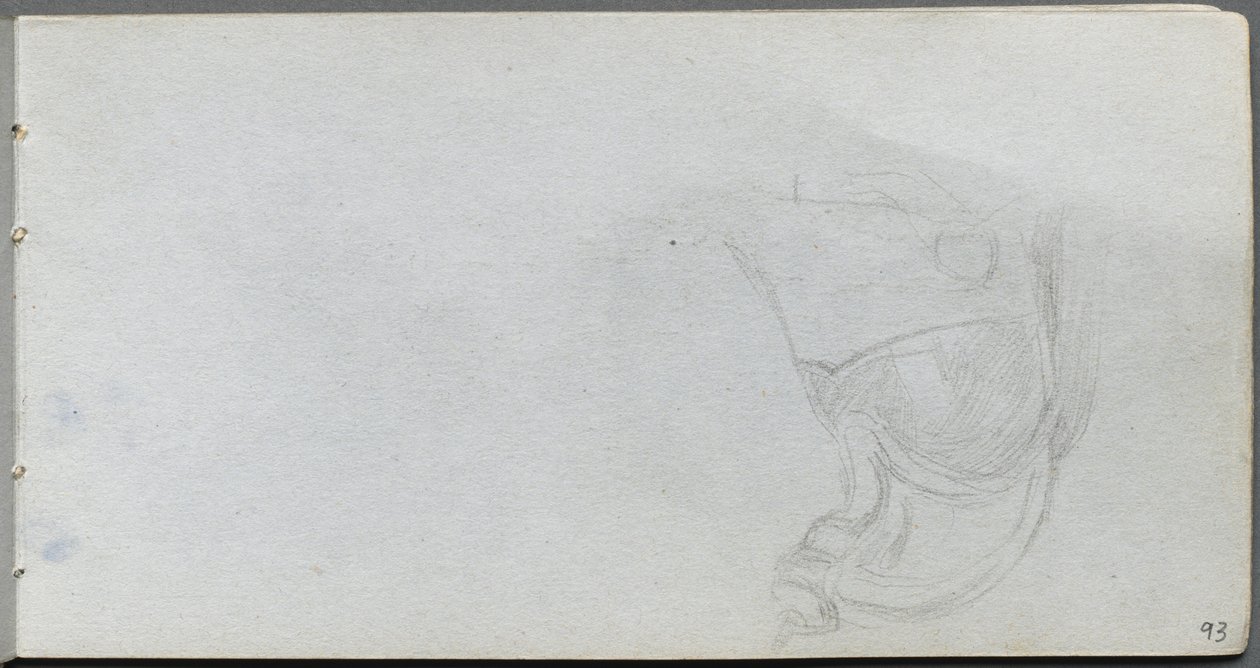 Náčrtník, strana 93: Studie sedla. od Jean Louis Ernest Meissonier