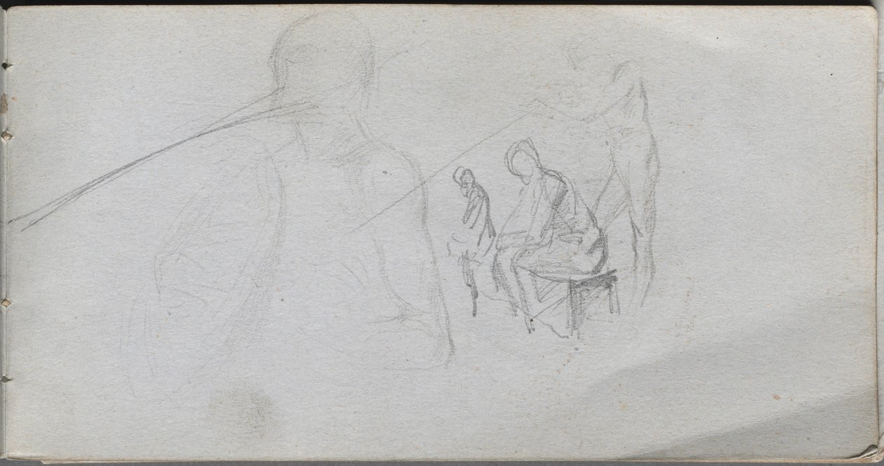 Skicák, strana 98: Studie postav od Ernest Meissonier