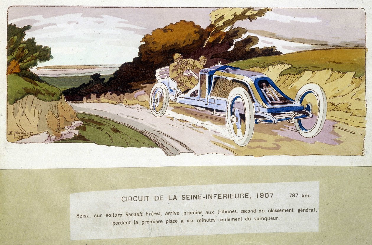 Circuit de la Seine-Inèrieure, Szisz vozem Renault Frères, byl první na tribuně, druhý v celkové klasifikaci, na 1. místo ztratil pouhých šest minut od vítěze od Ernest Montaut