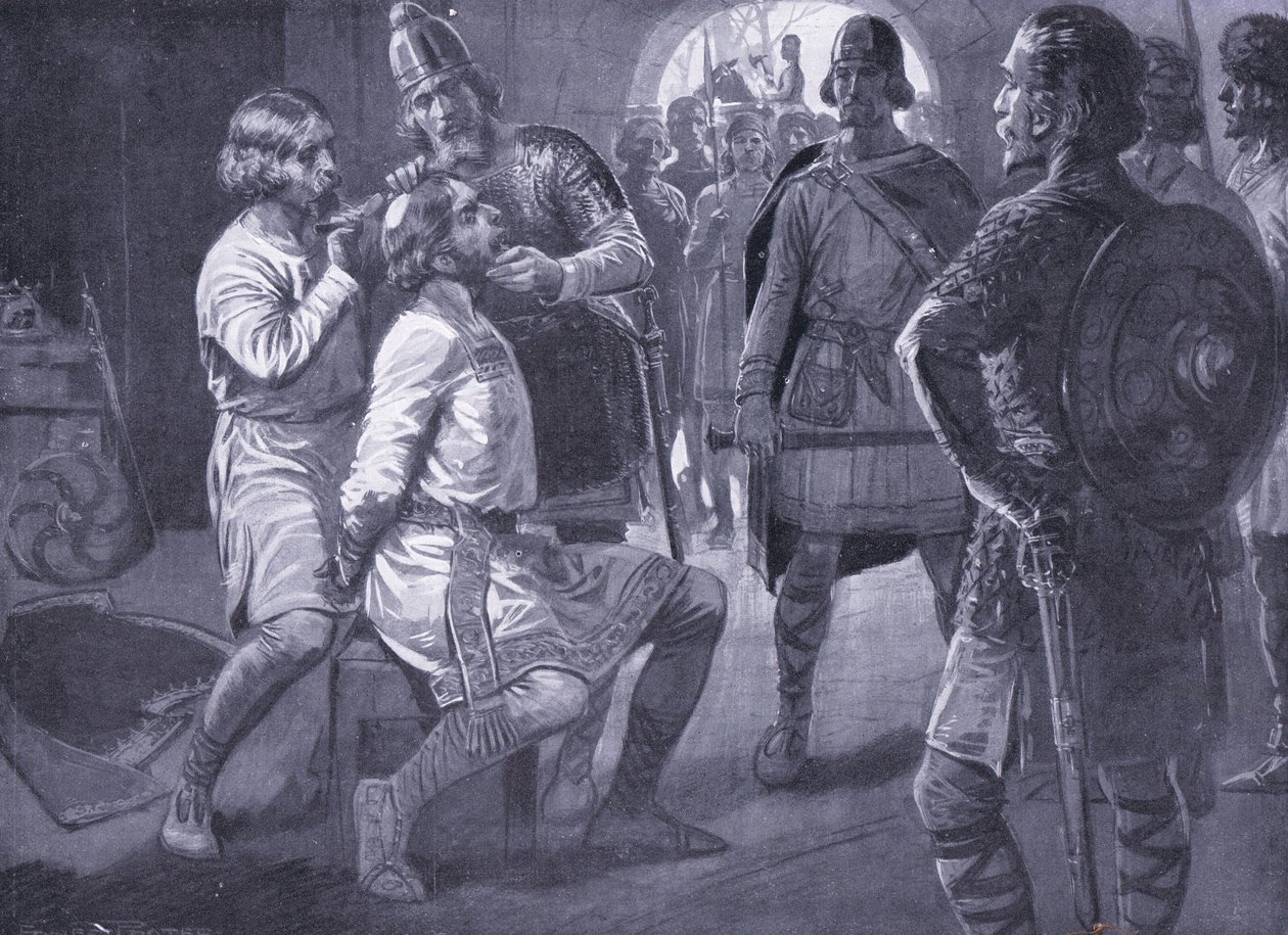 Ceolwulf, král Northumbrie, byl násilně ostříhán 731 našeho letopočtu od Ernest Prater