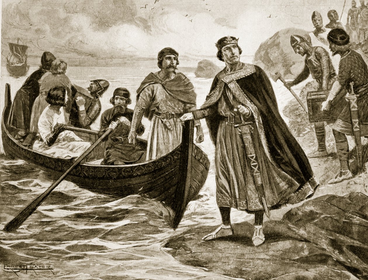 Ethelred the Unready nalodění do Normandie, 1013, ilustrace z 