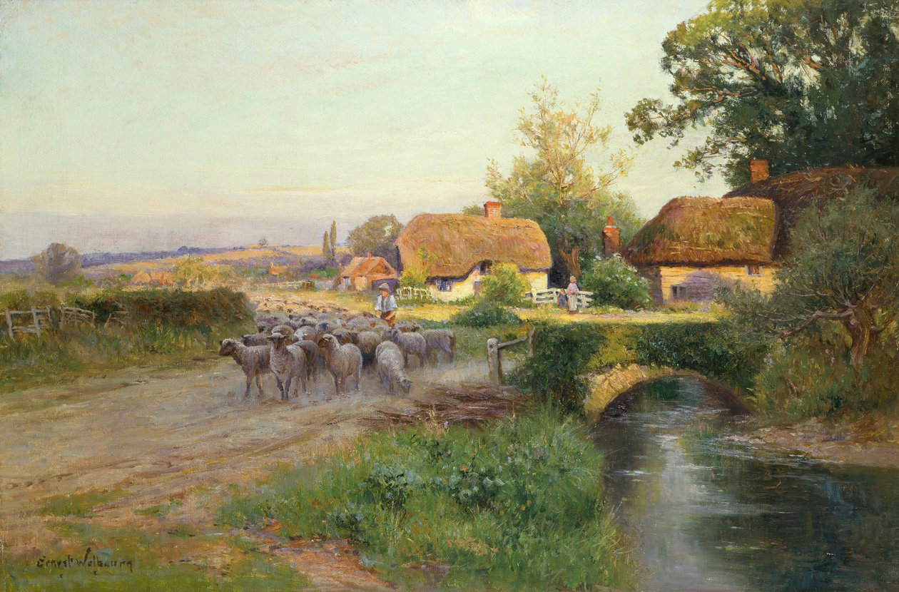 Returning to the Fold (olej na plátně) od Ernest Walbourn