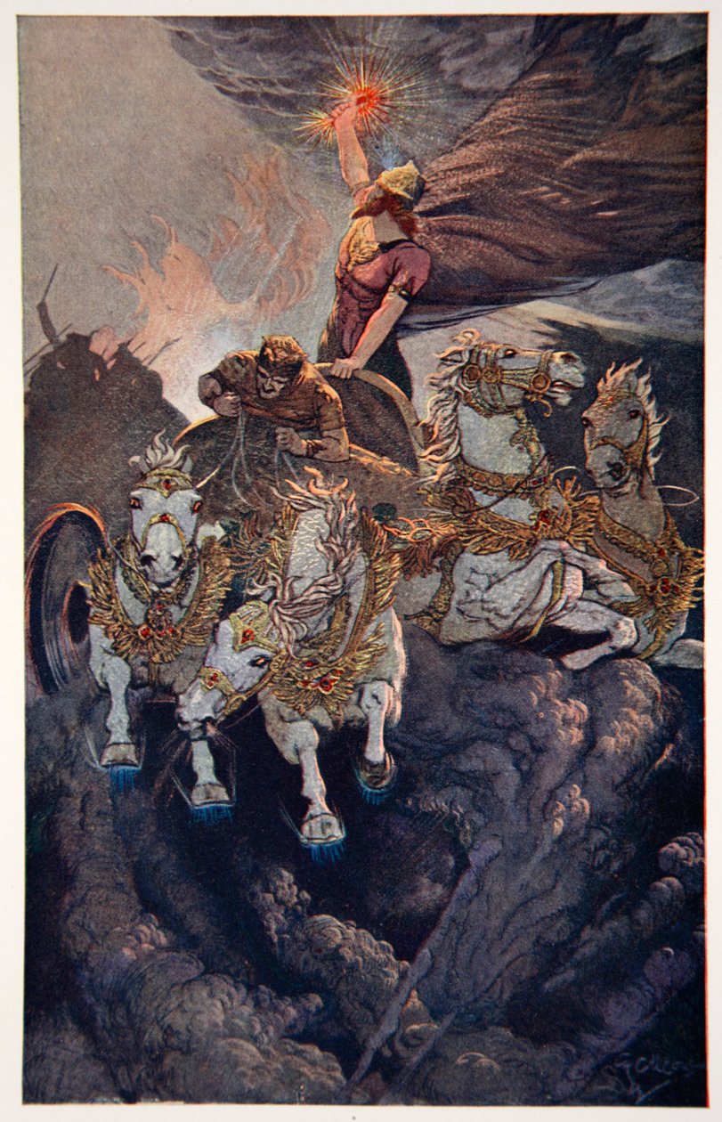 „Merodach se vydává k útoku na Tiamat“, 1915. od Ernest Wellcousins