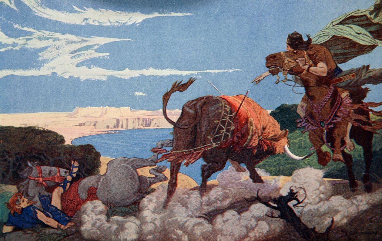 „Zabití býka Ishtar“, 1915. od Ernest Wellcousins