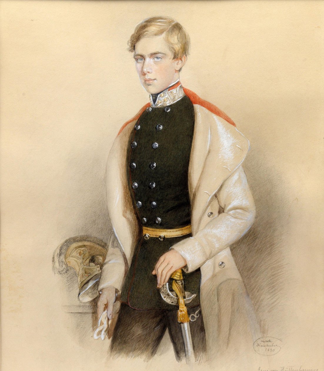 Arcivévoda Ferdinand Maxmilián Rakouský 1832-1867, 1850. od Erni von Hüttenbrenner