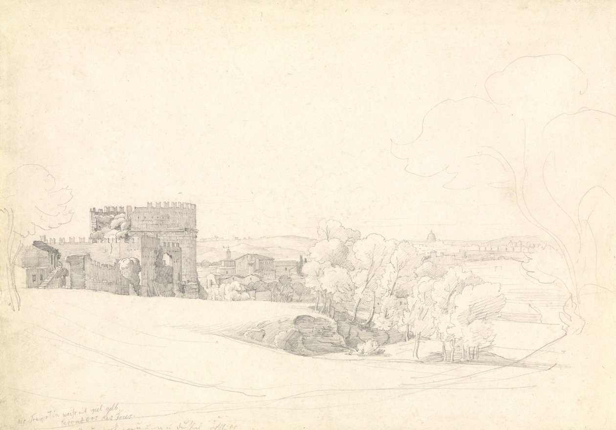 Via Appia Antica s hrobkou Cecilie Metelly od Ernst Fries