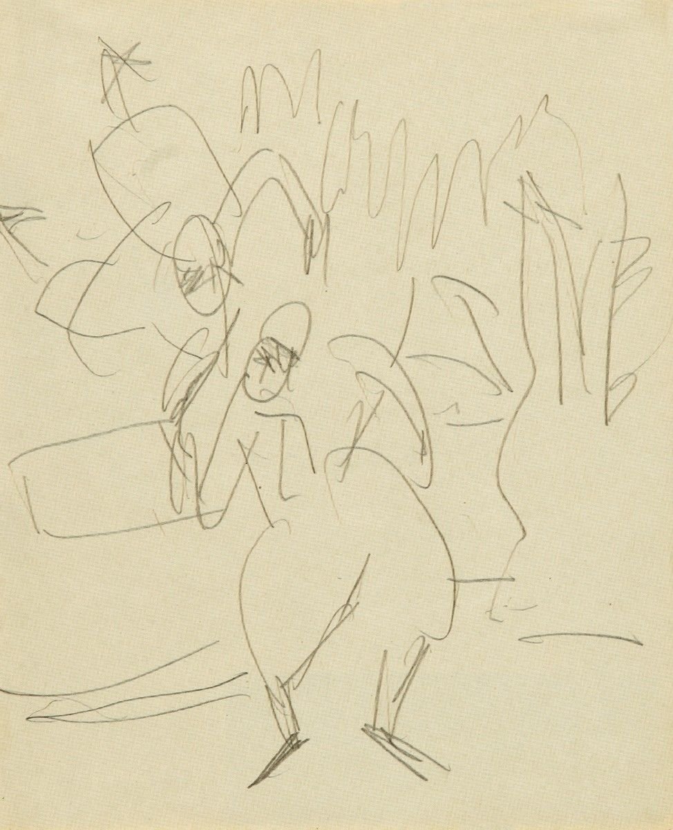 Akrobati v pohybu od Ernst Ludwig Kirchner